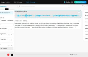 KI-gestützte Audiobearbeitung von CyberLink im Podcast-Studio