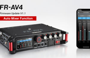 Tascam erweitert neuen Feldrecorder FR-AV4 um Auto-Mixer Visual zum Funktions-Update (Foto: Tascam)