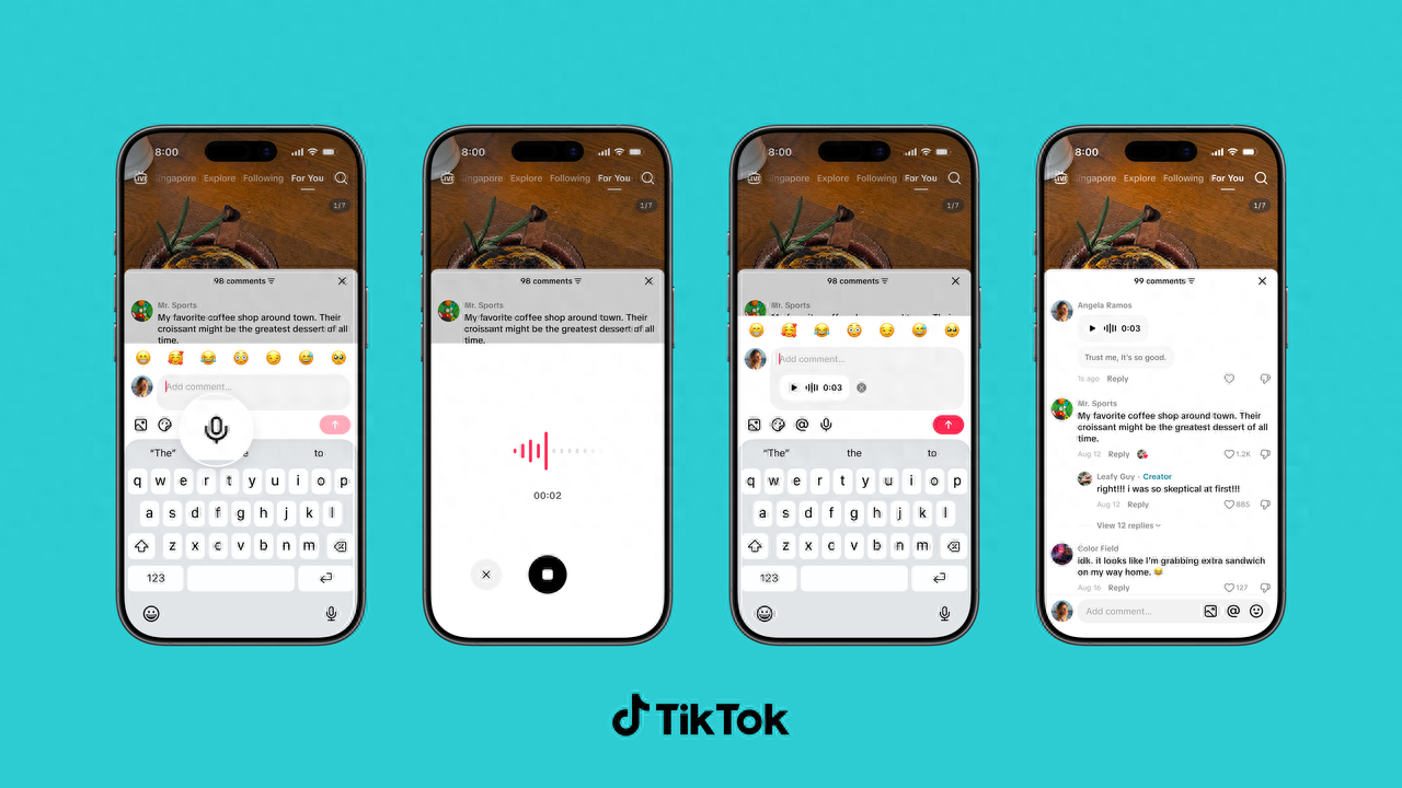 Neu bei TikTok: Sprachkommentare in der Kommentarspalte (Grafik: TikTok) Neu bei TikTok: Sprachkommentare in der Kommentarspalte (Grafik: TikTok)